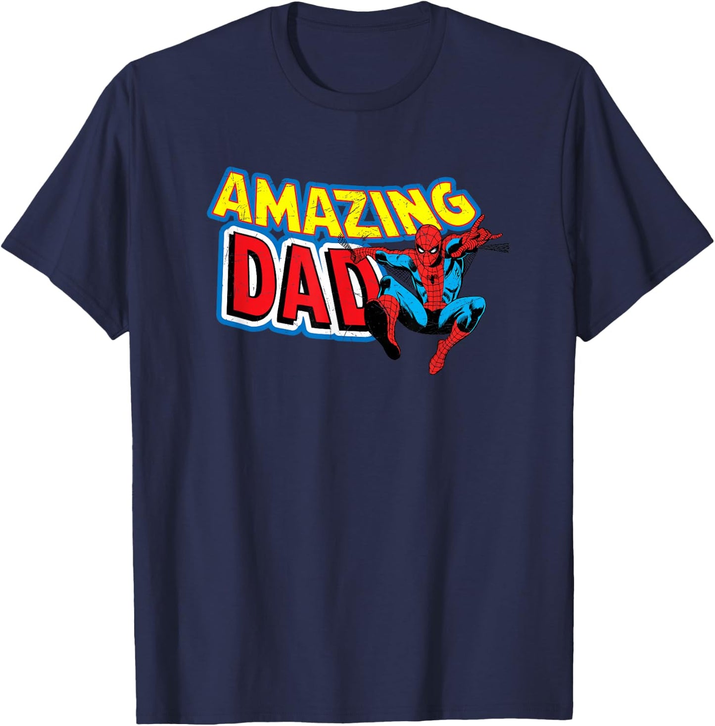 Marvel Spider-Man Amazing Dad Comic Book Father's Day T-Shirt - T-Shirt | Navy