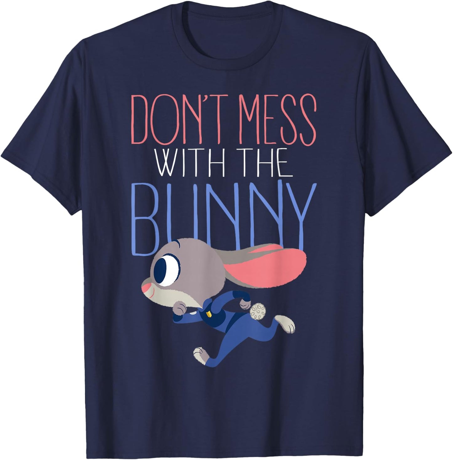 Disney Zootopia Judy Don't Mess With Her Graphic T-Shirt - T-Shirt | Navy