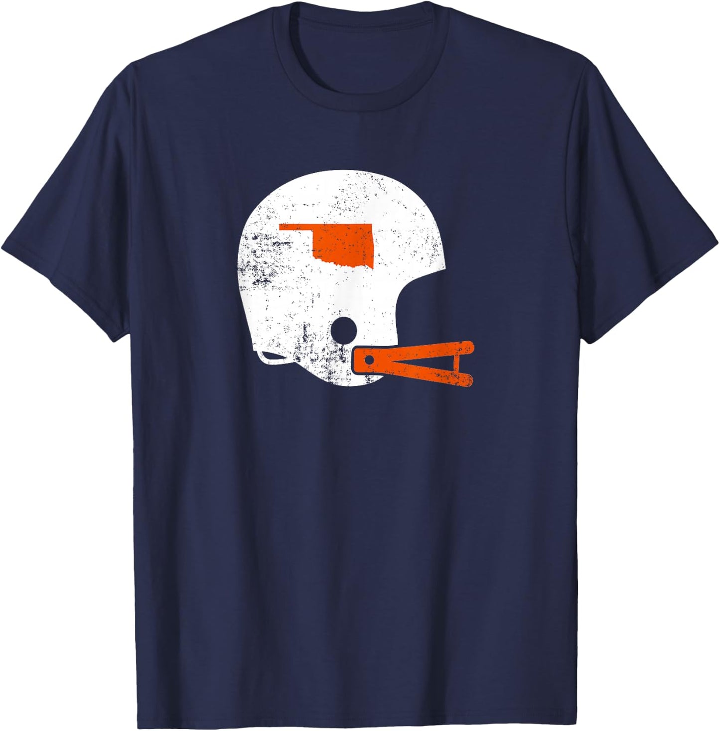 Vintage White Football Helmet Shirt State of Oklahoma T-Shirt - T-Shirt | Navy