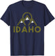Idaho Vintage Retro Mountains Hiking Souvenir Gift T-Shirt - T-Shirt | Navy