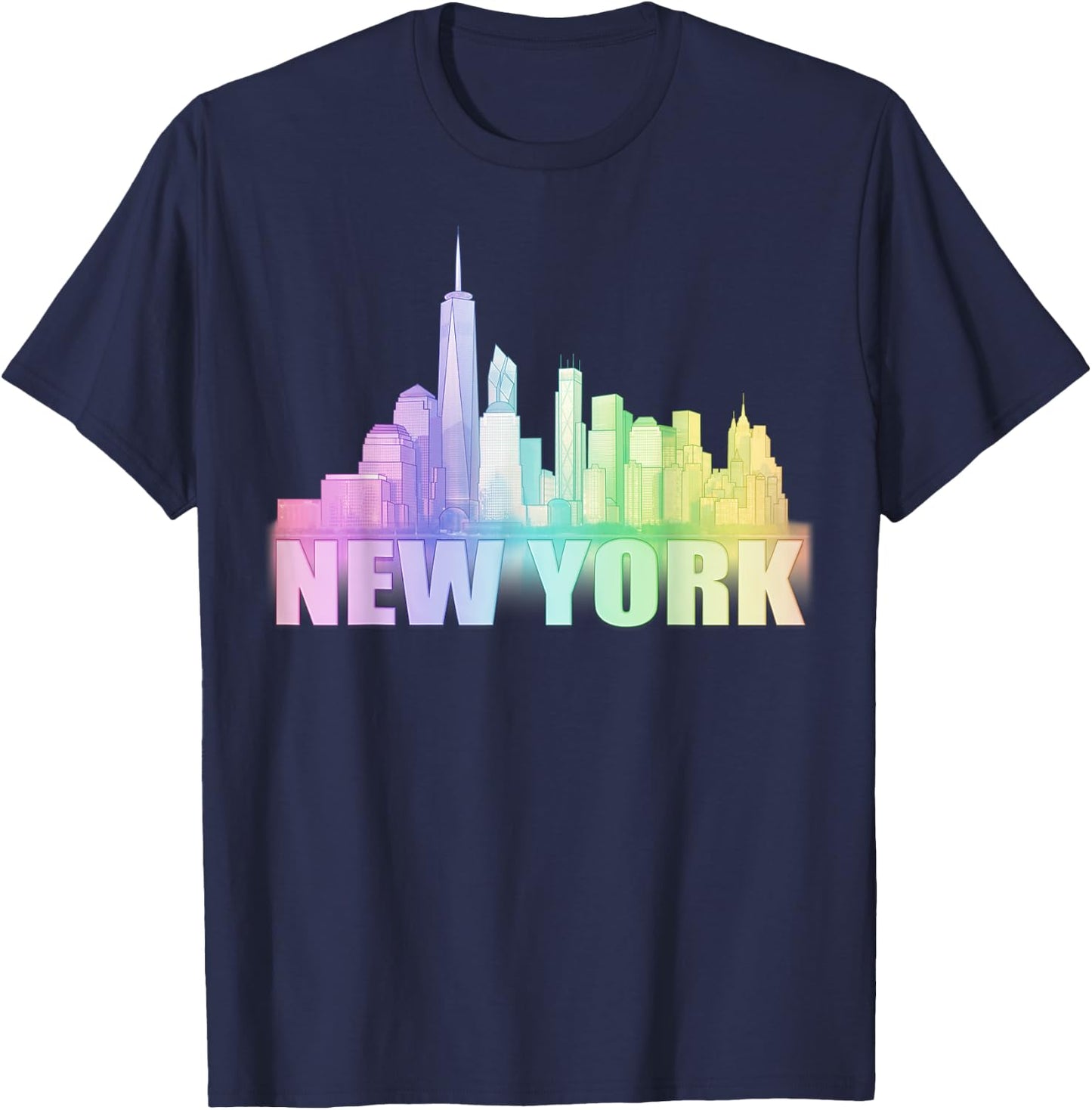 NYC New York City Skyline Souvenir Liberty Tower T-Shirt - T-Shirt | Navy