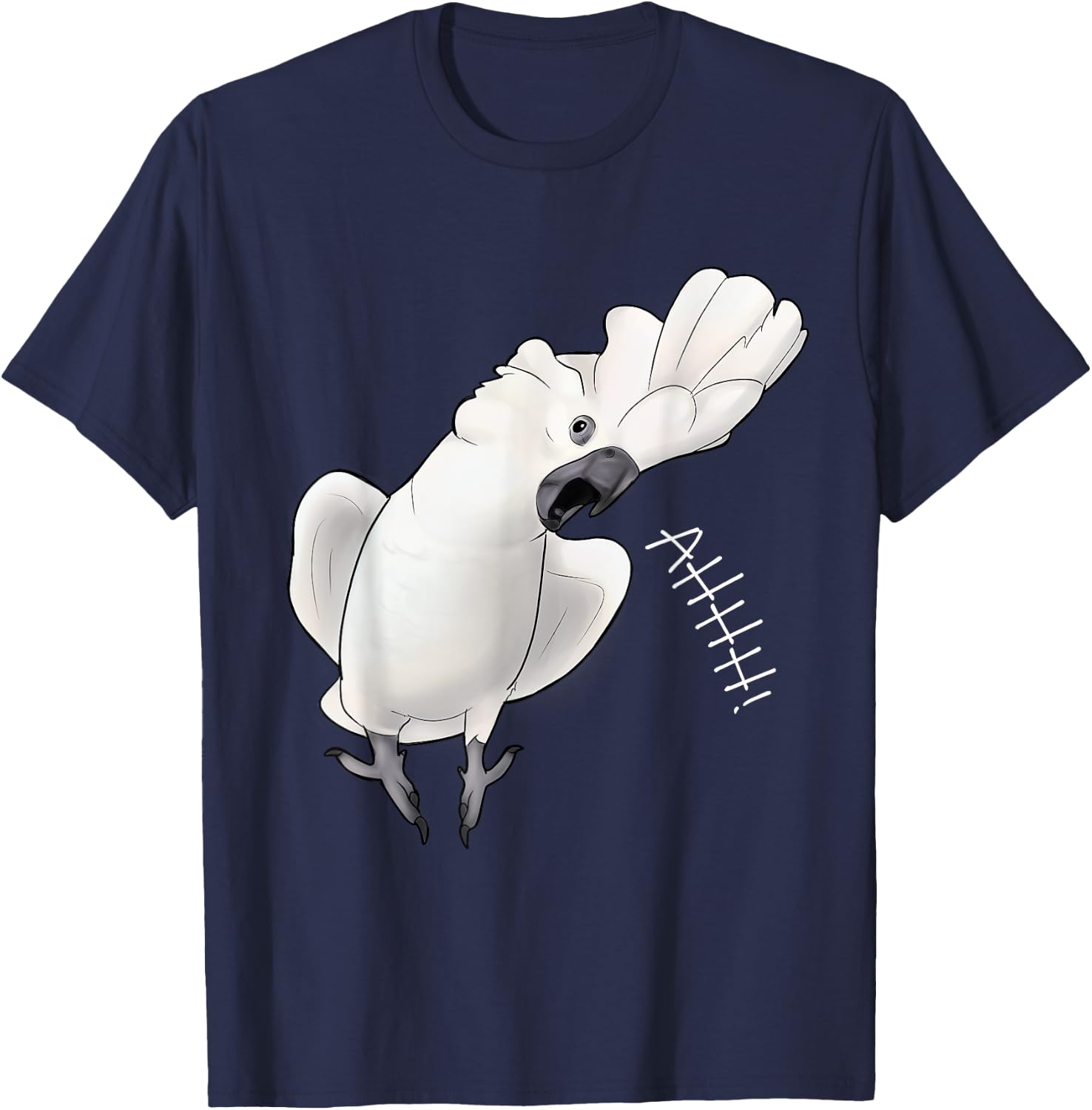 Screaming Cockatoo T-Shirt - T-Shirt | Navy