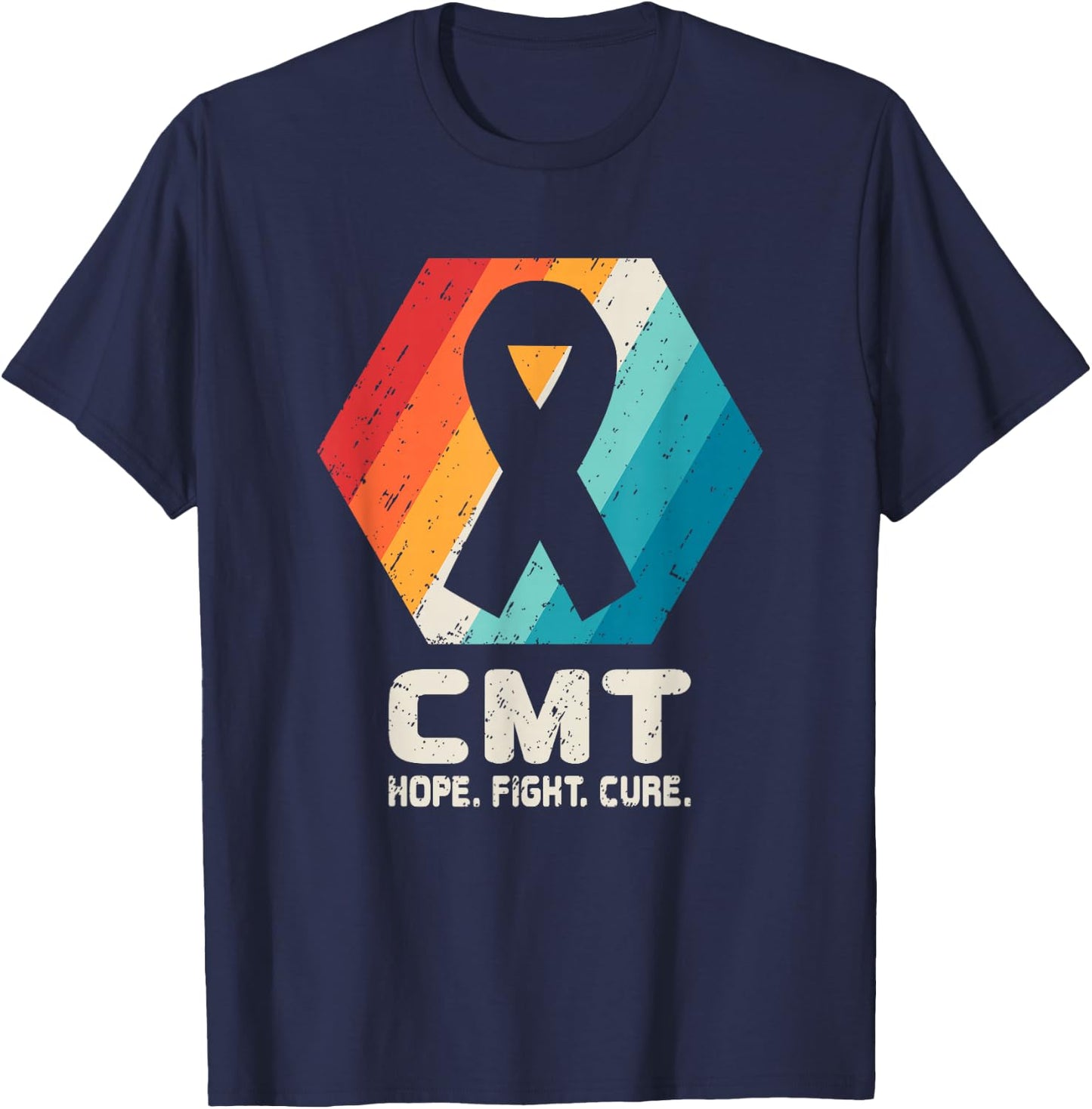 Charcot-Marie-Tooth Disease T Shirt CMT Awareness Gift T-Shirt - T-Shirt | Navy