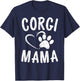 Fun Welsh Corgi Mama Gift Pet Lover Apparel Dog Mom T-Shirt - T-Shirt | Navy