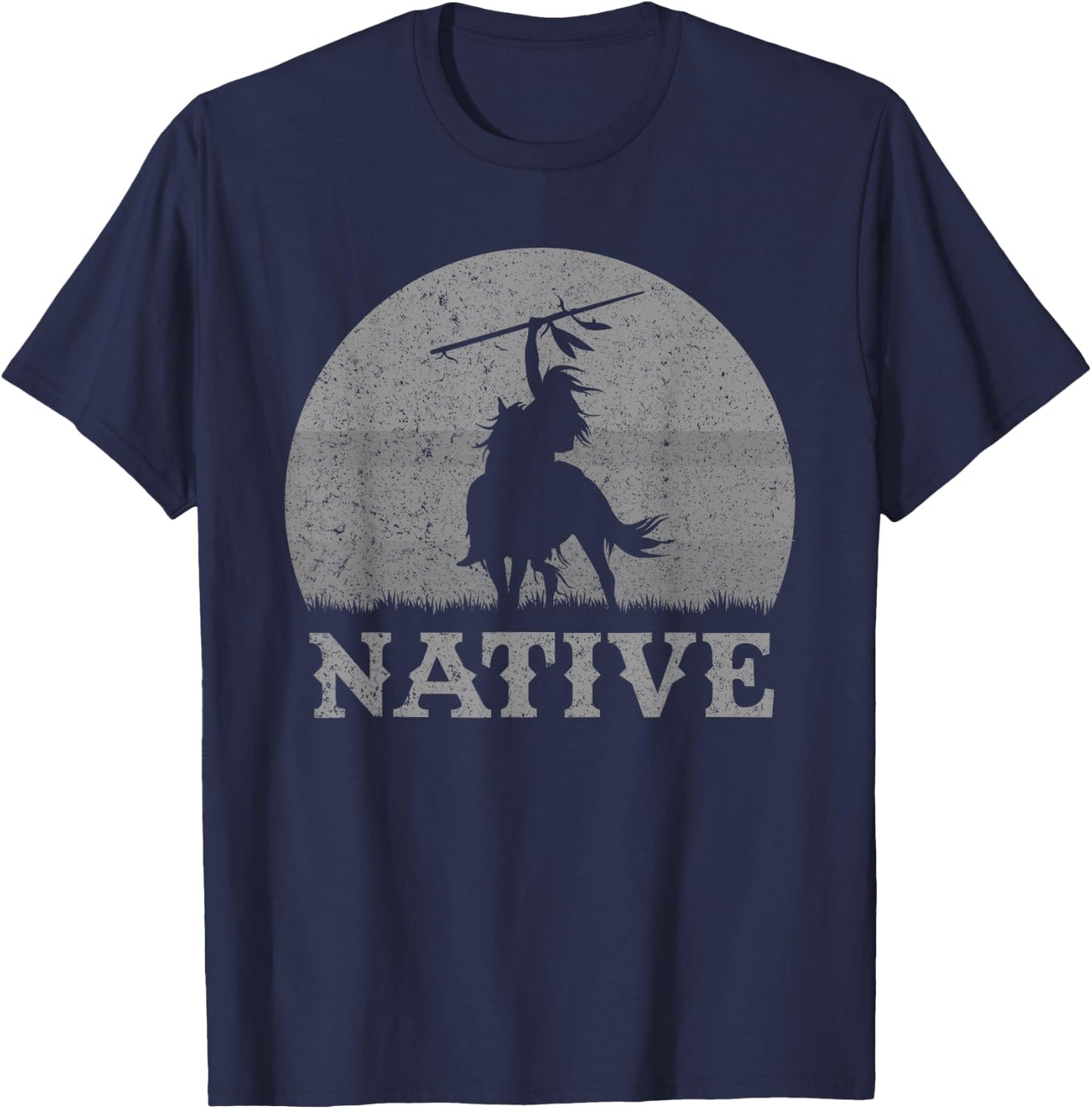 Northwest Native American Knight Pride Mountain Warrior T-Shirt - T-Shirt | Navy