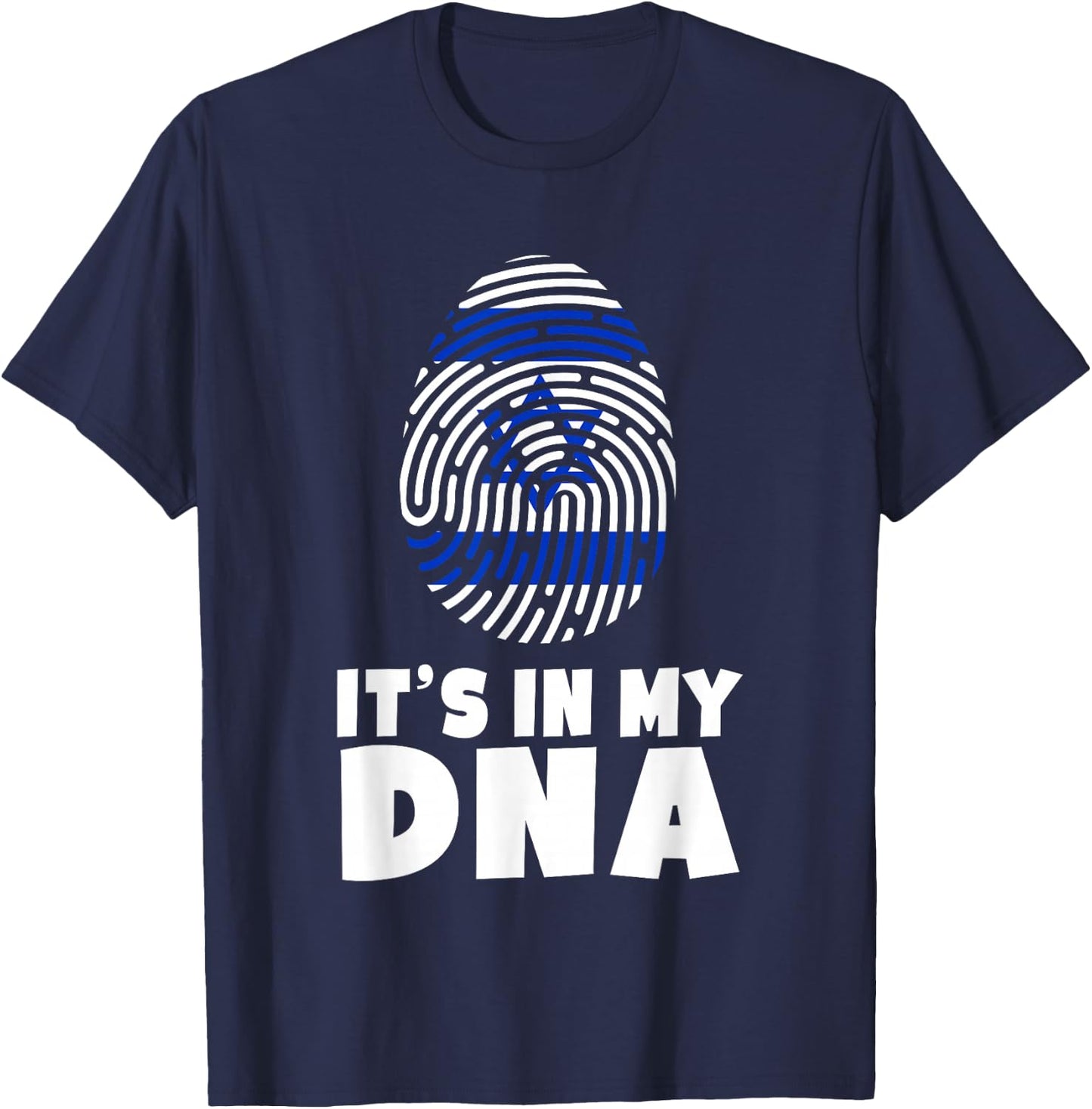 It's In My DNA Jewish Israel Flag Proud Hebrew Roots Gift T-Shirt - T-Shirt | Navy