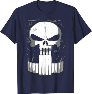 Marvel Punisher Classic Skull Halloween Costume T-Shirt - T-Shirt | Navy