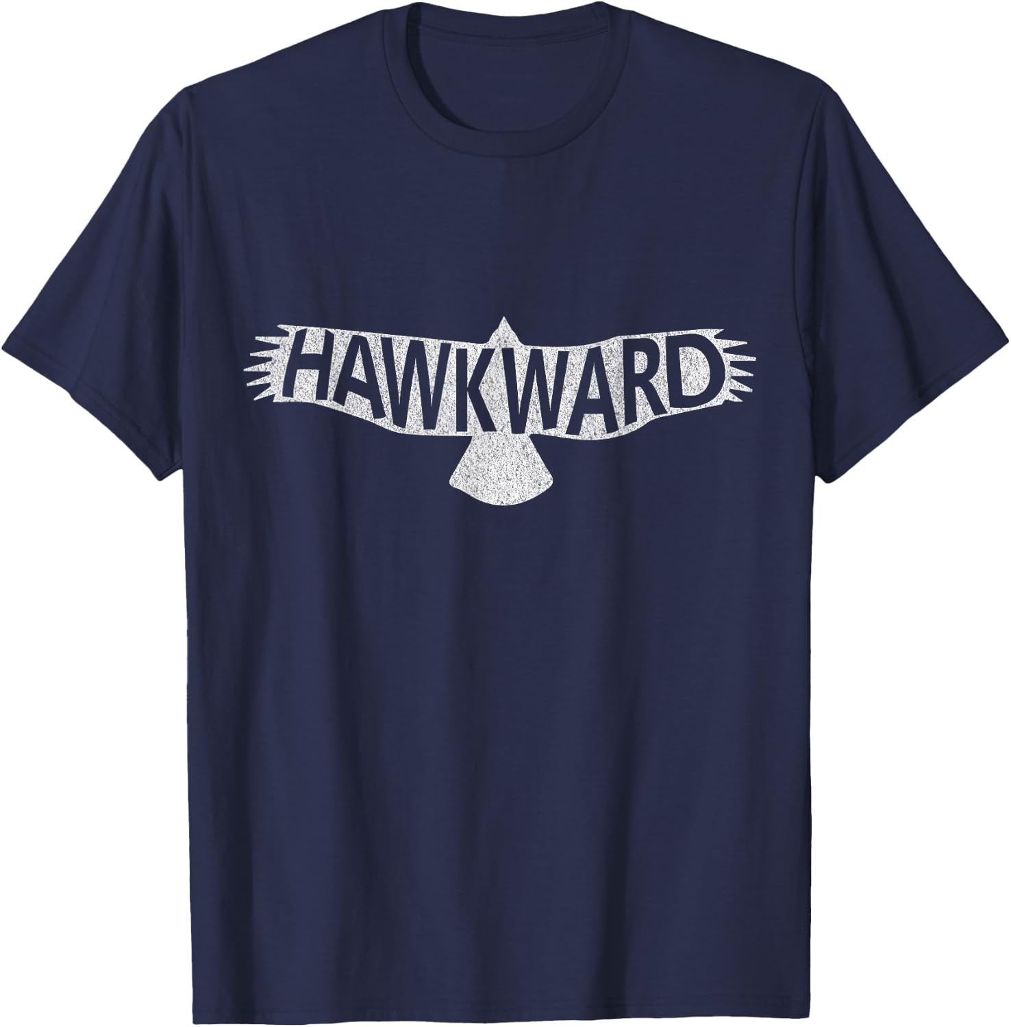 Hawk-ward Awkward Hawk Pun Shirt T-Shirt - T-Shirt | Navy