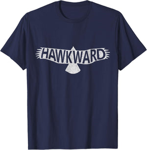 Hawk-ward Awkward Hawk Pun Shirt T-Shirt - T-Shirt | Navy