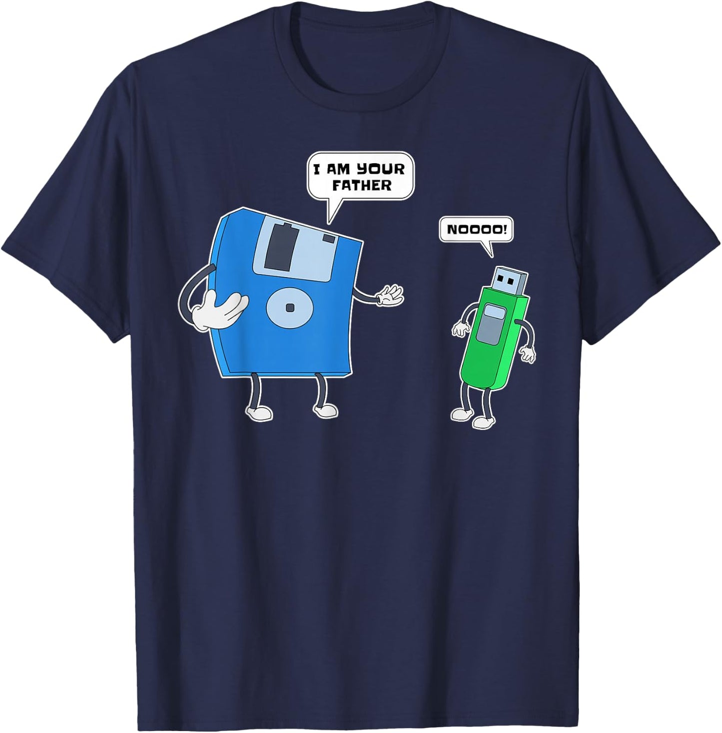 Computer Engineering I Father & Son Floppy Disk Engineer Short Sleeve T-Shirt - T-Shirt | Navy