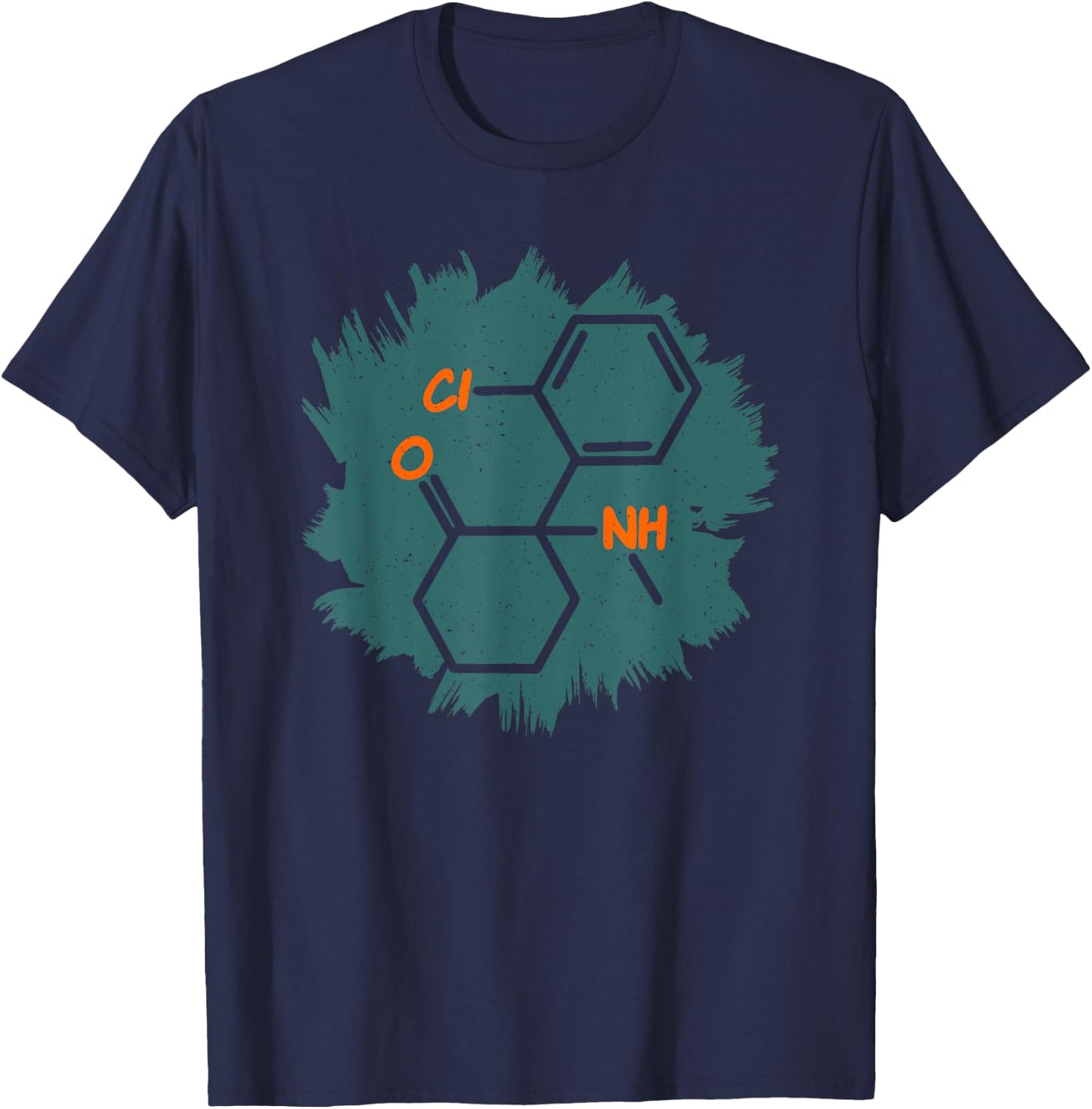 Ketamine Molecule | Anesthetic Drug T Shirt T-Shirt - T-Shirt | Navy