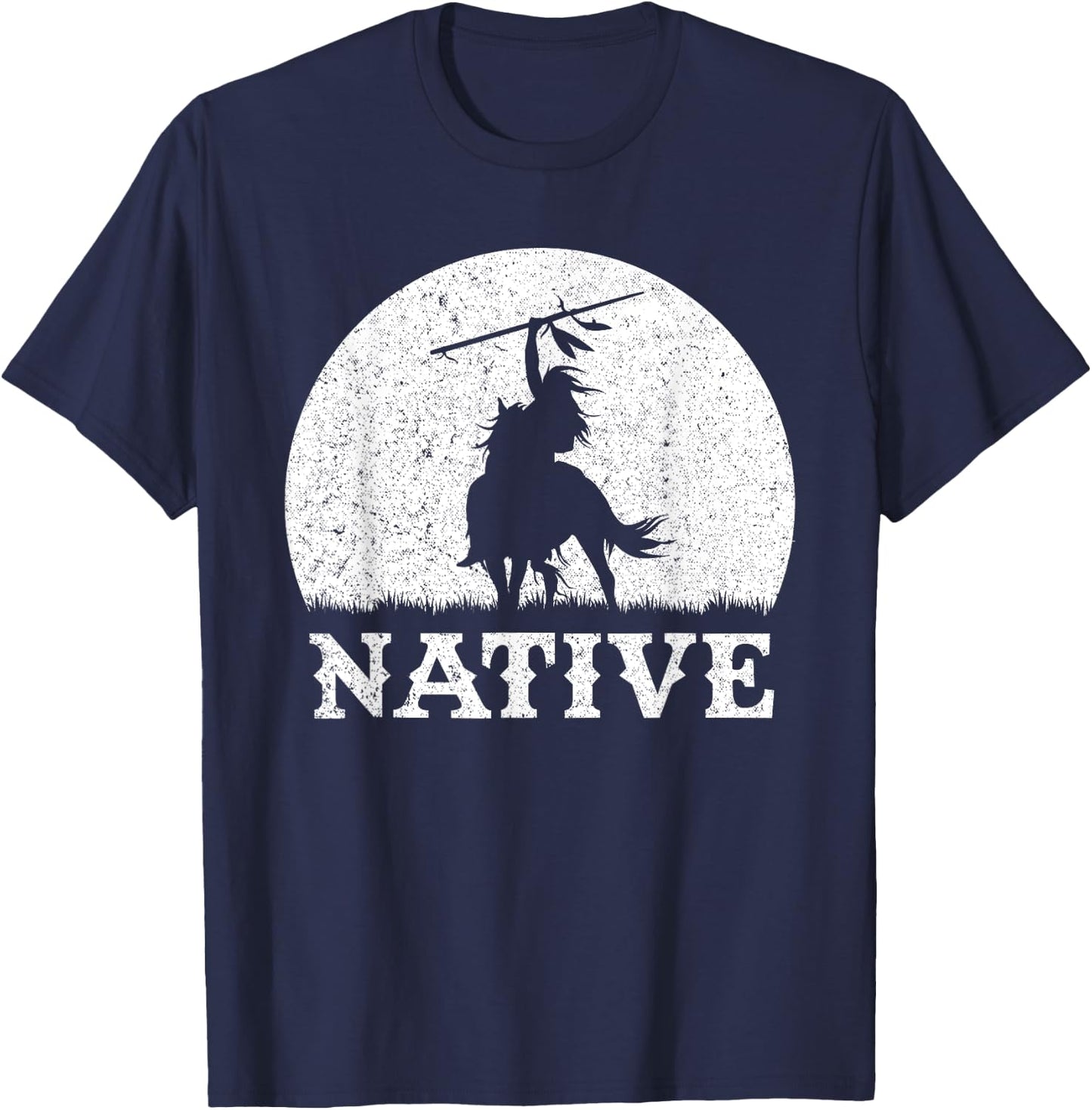 Northwest Native American Knight Pride Mountain Warrior T-Shirt - T-Shirt | Navy