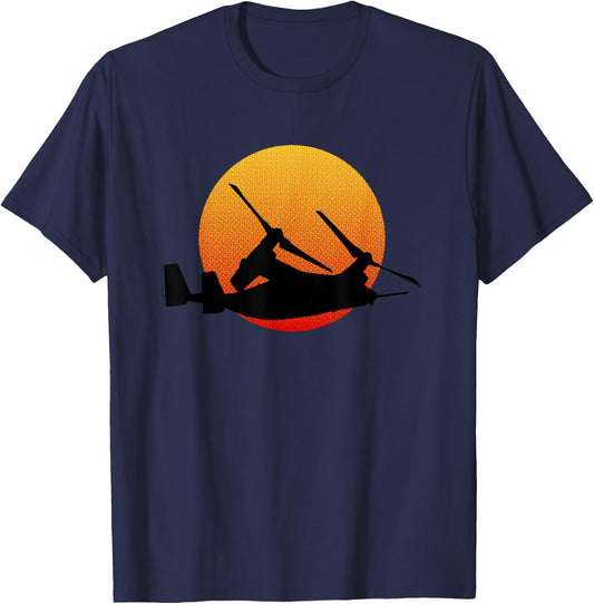 V-22 Osprey Aircraft Military History Lovers T-Shirt - T-Shirt | Navy
