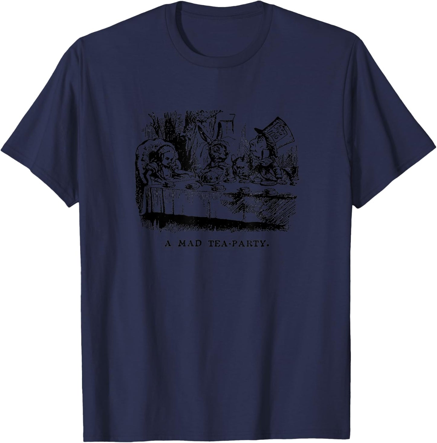 A Mad Hatter Tea Party from Alice in Wonderland T-Shirt - T-Shirt | Navy