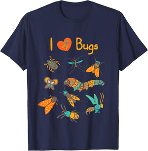 Bug Collecting Shirt, Insect Collectors Birthday Gifts T-Shirt - T-Shirt | Navy