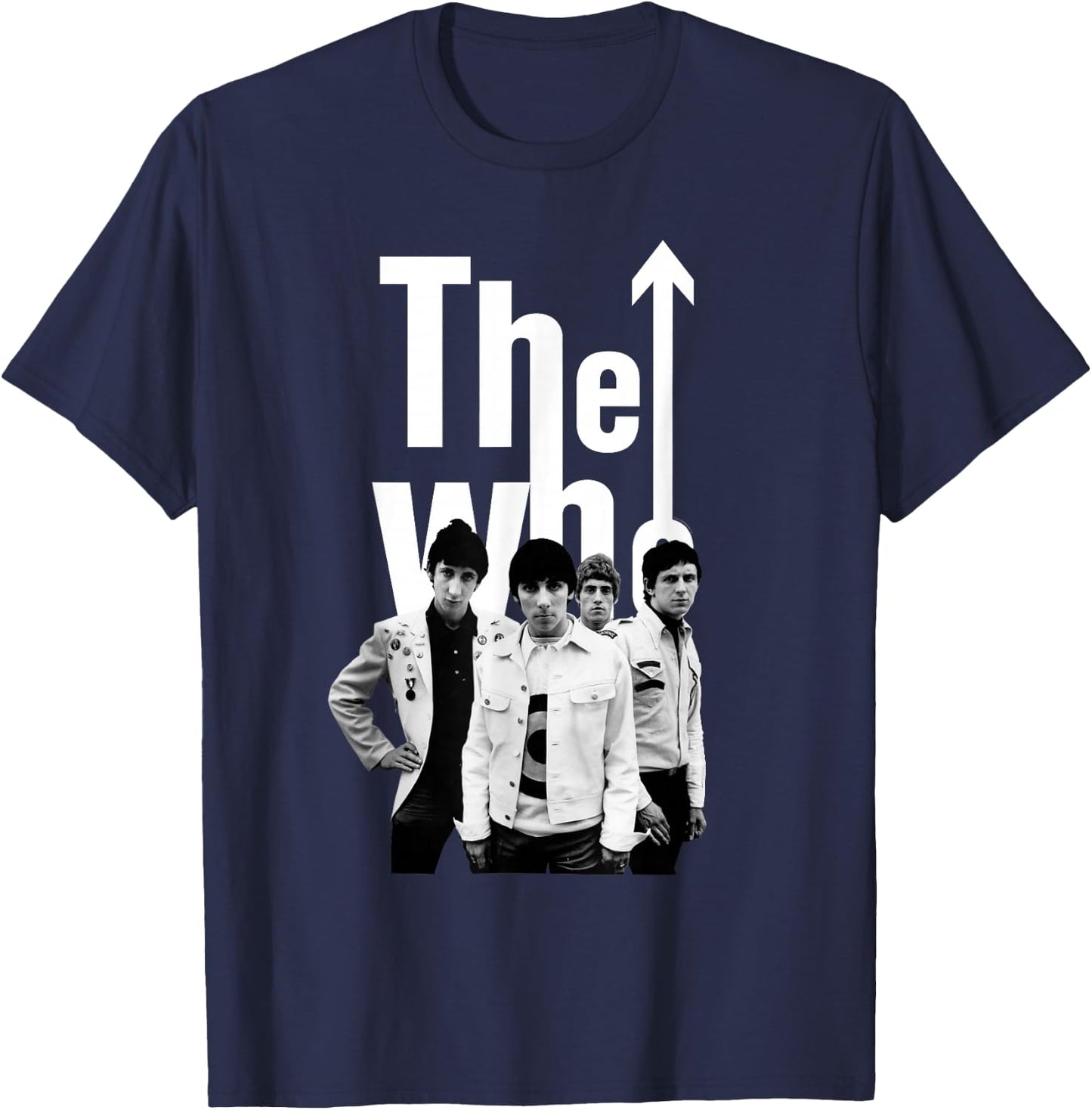 The Who Official 60's Black & White Band T-Shirt - T-Shirt | Navy