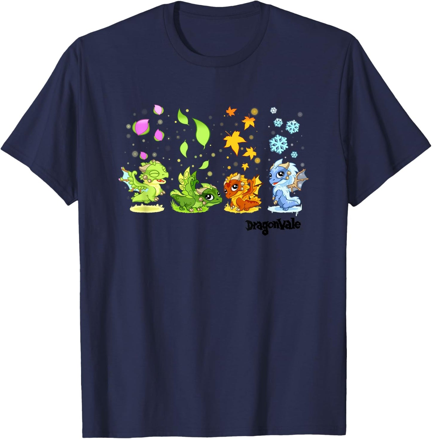 DragonVale: The Four Seasonal Dragon T-Shirt - T-Shirt | Navy