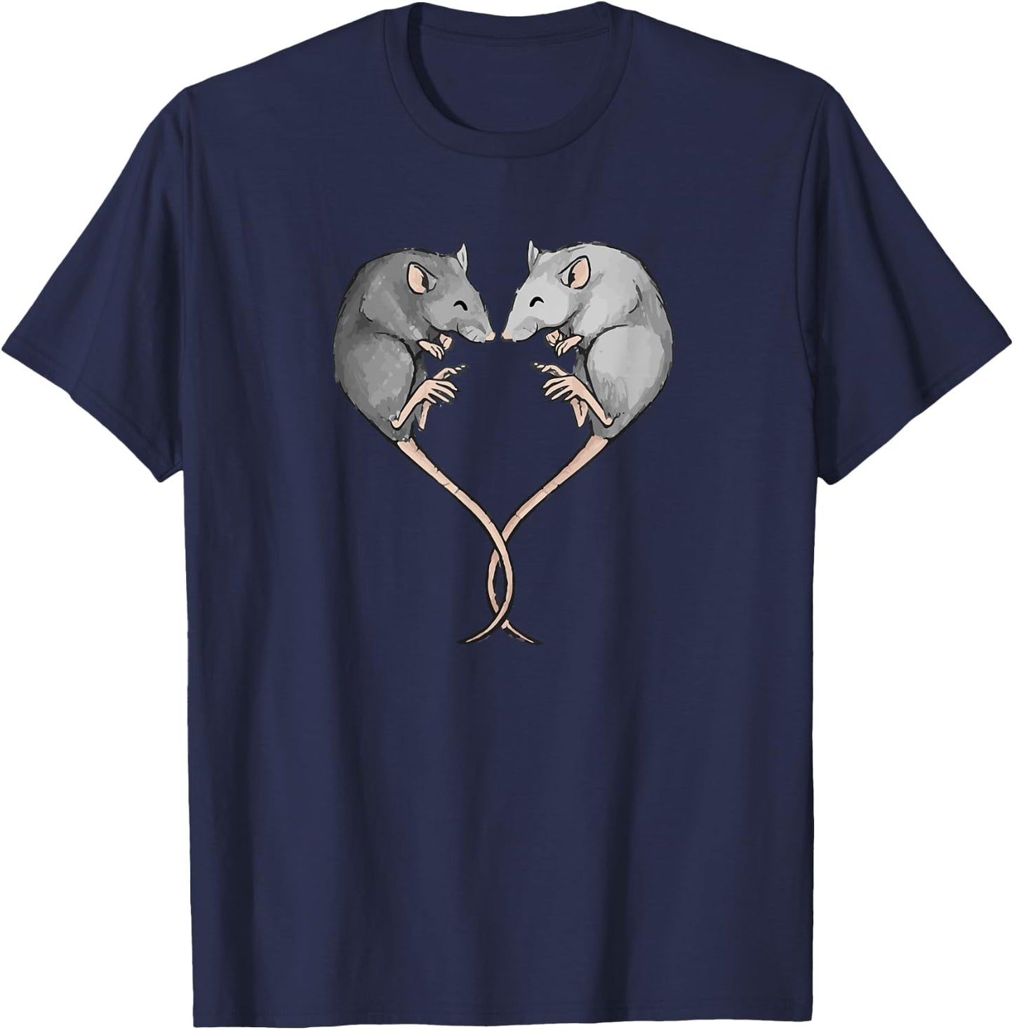 Cute Heart Pet Rat Lover T-Shirt - T-Shirt | Navy