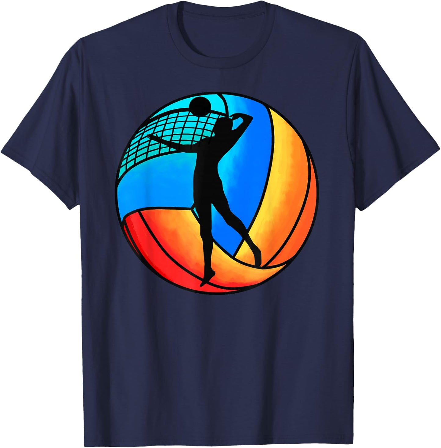 Beach Volleyball Vintage T-Shirt - T-Shirt | Navy