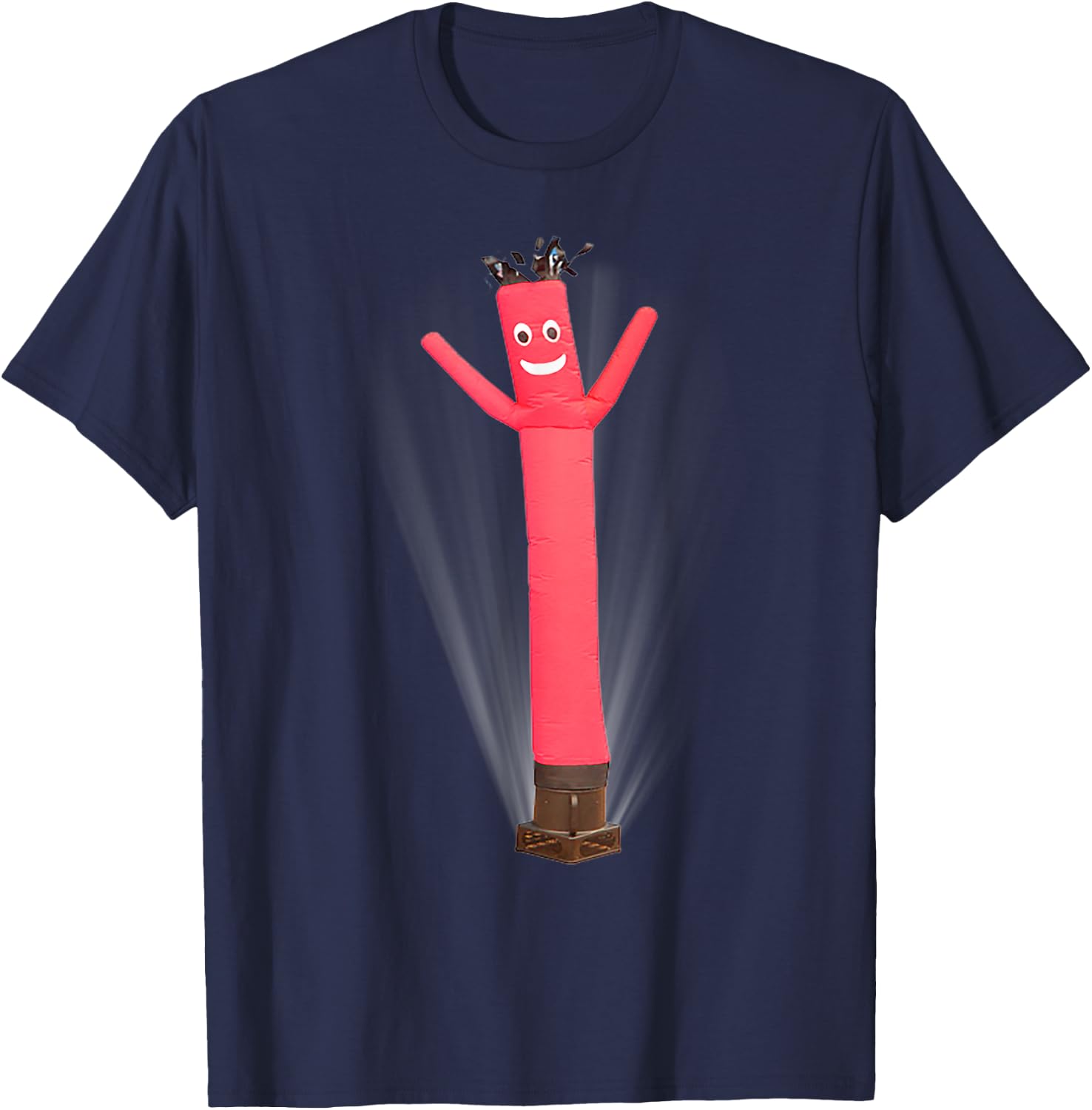 Wacky Waving Inflatable Tube Man Air Dancer Red T-Shirt - T-Shirt | Navy