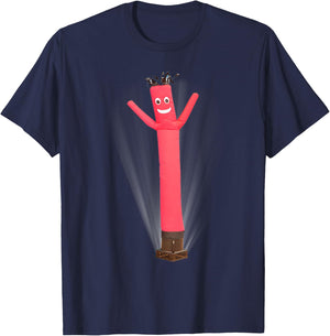 Wacky Waving Inflatable Tube Man Air Dancer Red T-Shirt - T-Shirt | Navy