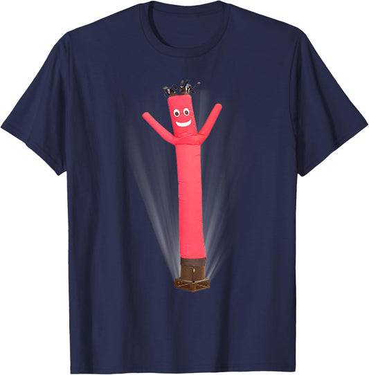 Wacky Waving Inflatable Tube Man Air Dancer Red T-Shirt - T-Shirt | Navy