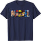 Marvel Logo with X-Men Inside T-Shirt - T-Shirt | Navy