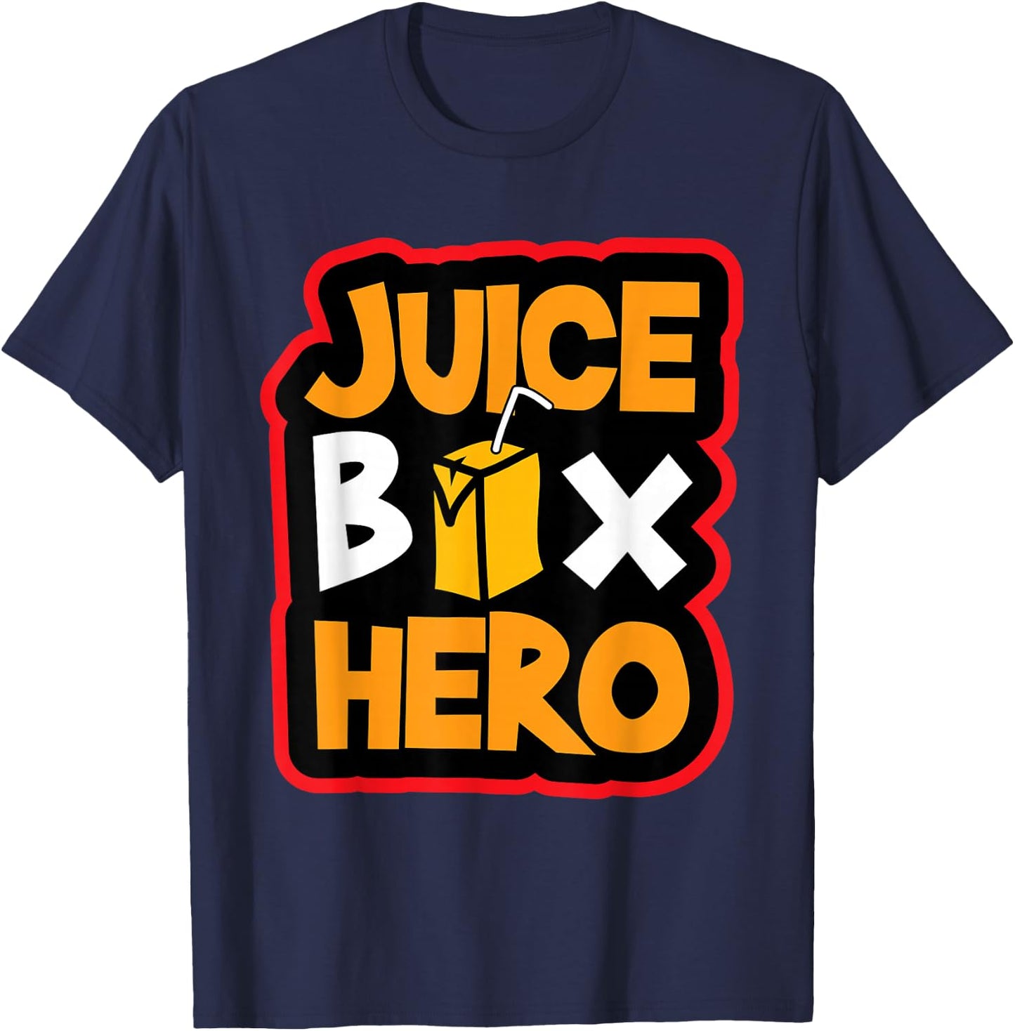 Juice Box Hero Shirt Funny Diabetes T1D Diabetic T-Shirt - T-Shirt | Navy