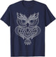 Cute Owl Art Shirt | Animal & Nature Lover Gift T-Shirt - T-Shirt | Navy