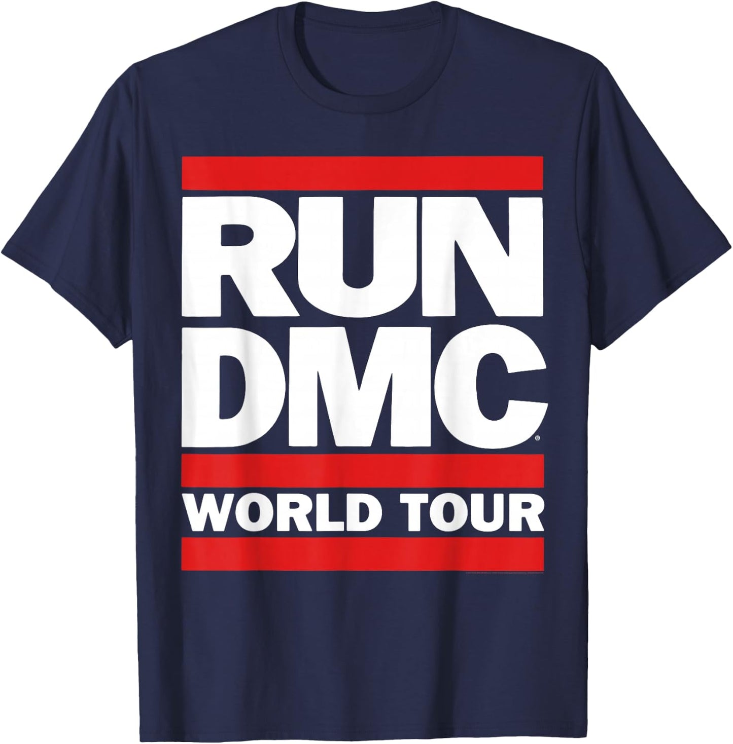Run DMC Official World Tour Logo T-Shirt - T-Shirt | Navy