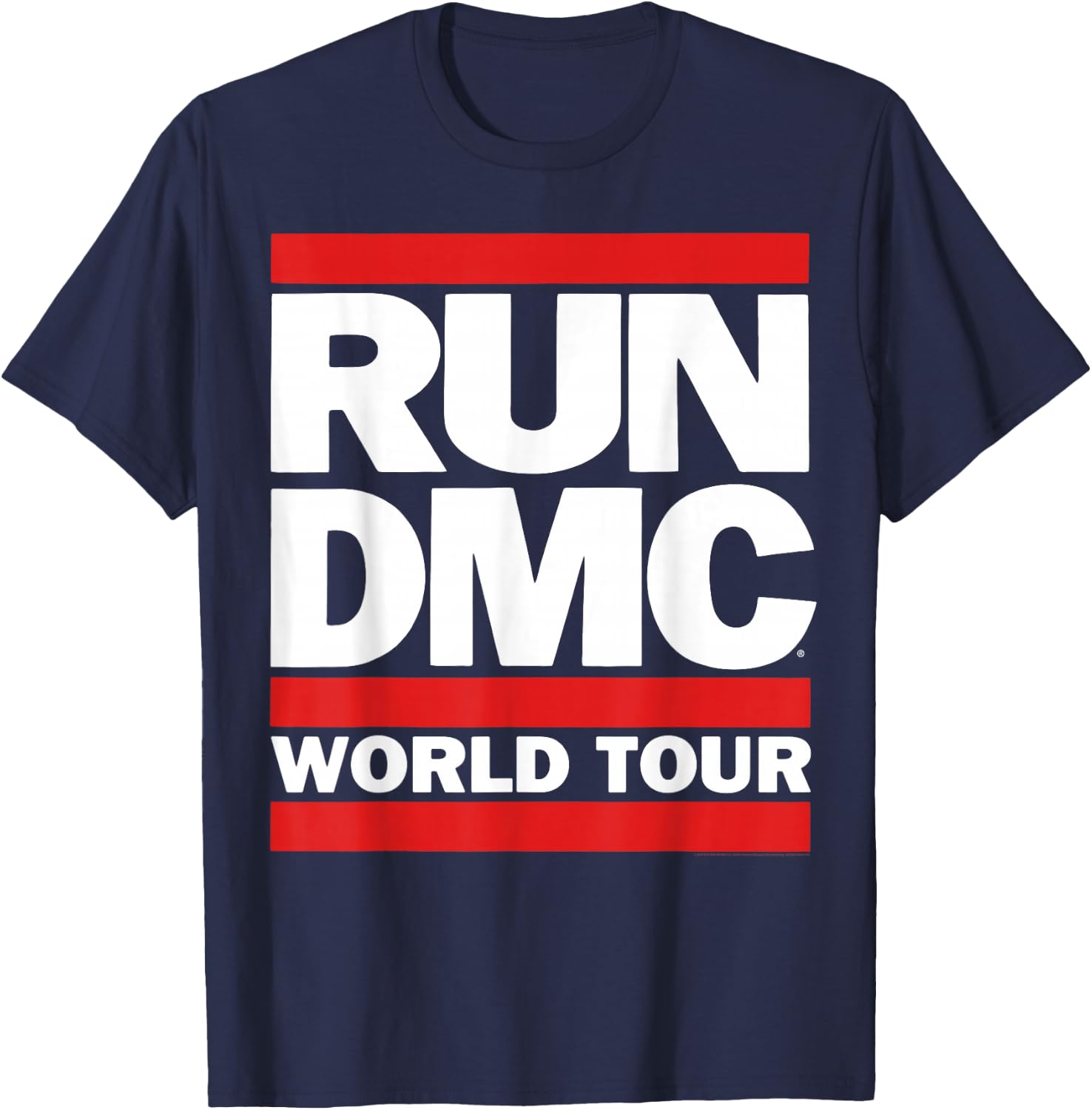 Run DMC Official World Tour Logo T-Shirt - T-Shirt | Navy
