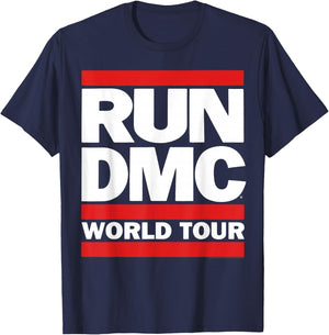 Run DMC Official World Tour Logo T-Shirt - T-Shirt | Navy