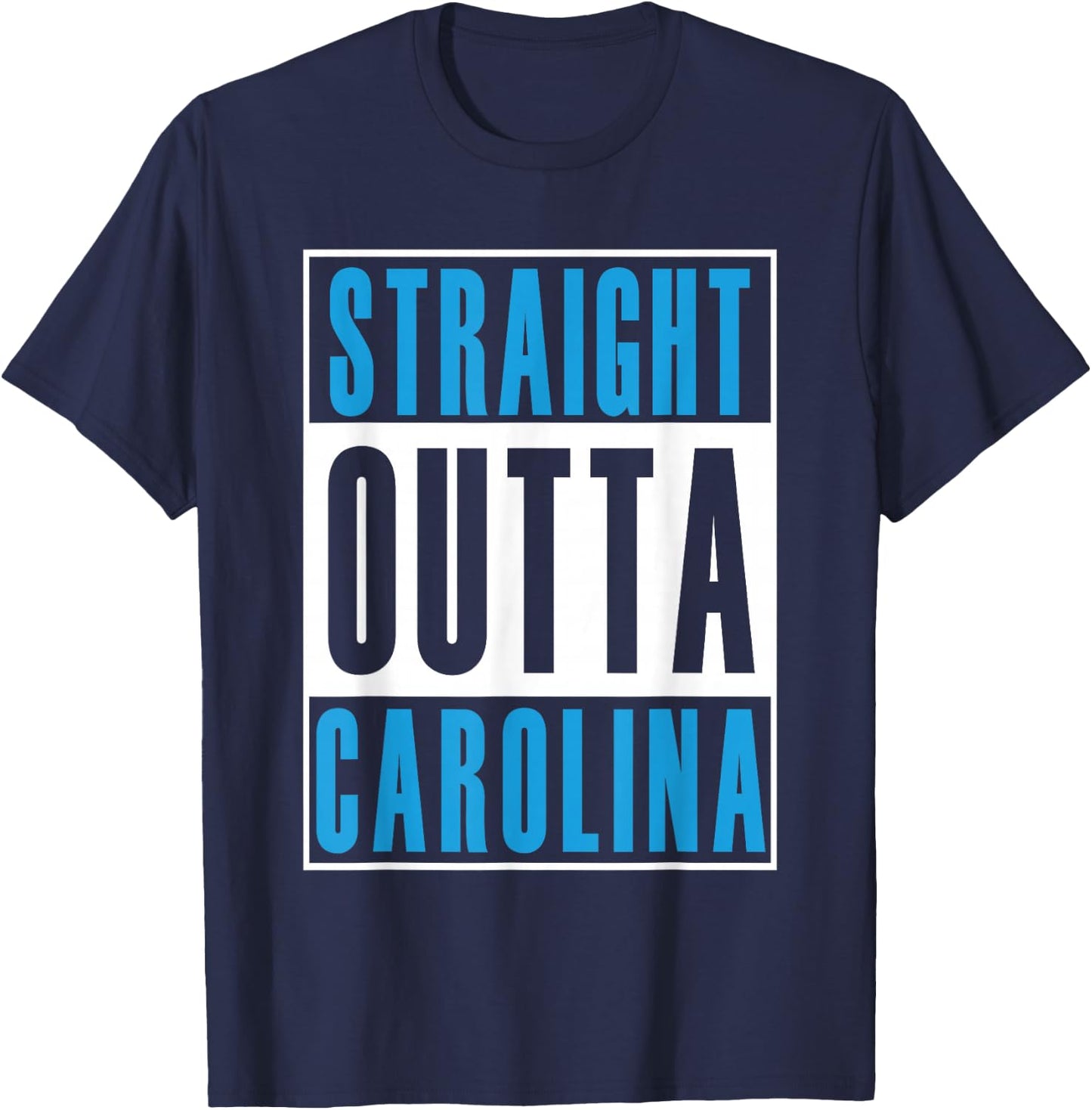 Straight Outta Carolina Men's T Shirt T-Shirt - T-Shirt | Navy