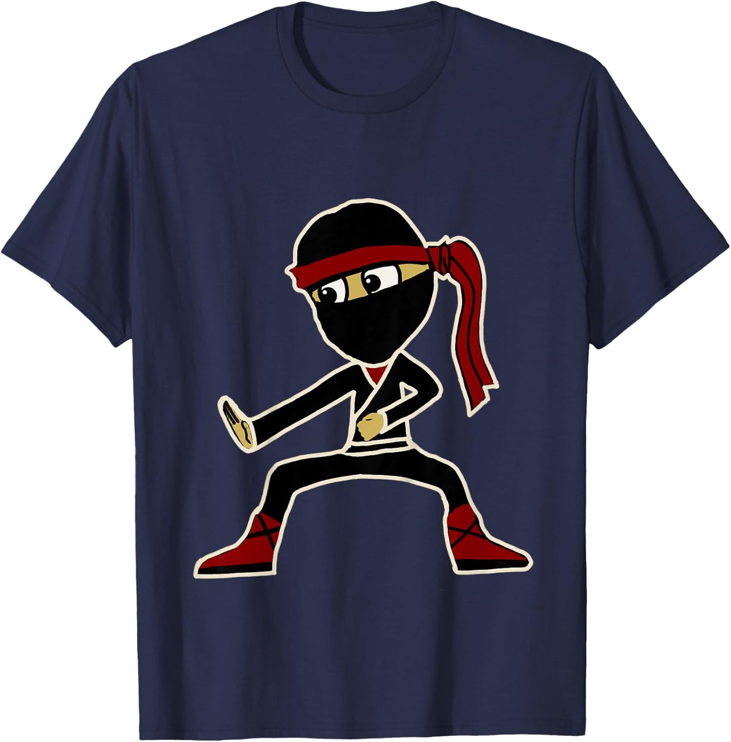 Kids Boys Toddler Cute Ninja for kids who like Ninjas T-Shirt - T-Shirt | Navy