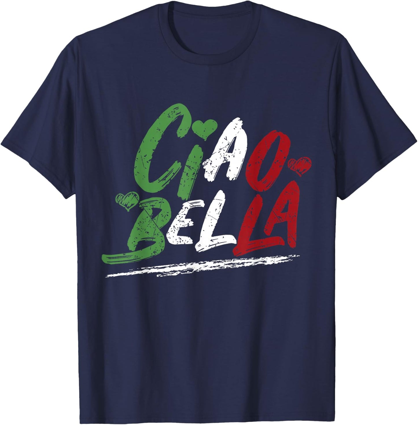 Ciao Bella Italy Flag Shirt, Italian T-Shirt - T-Shirt | Navy