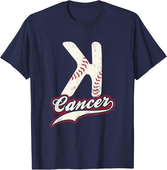 StriKe Out Cancer Trendy Baseball Shirt To Support T-Shirt - T-Shirt | Navy