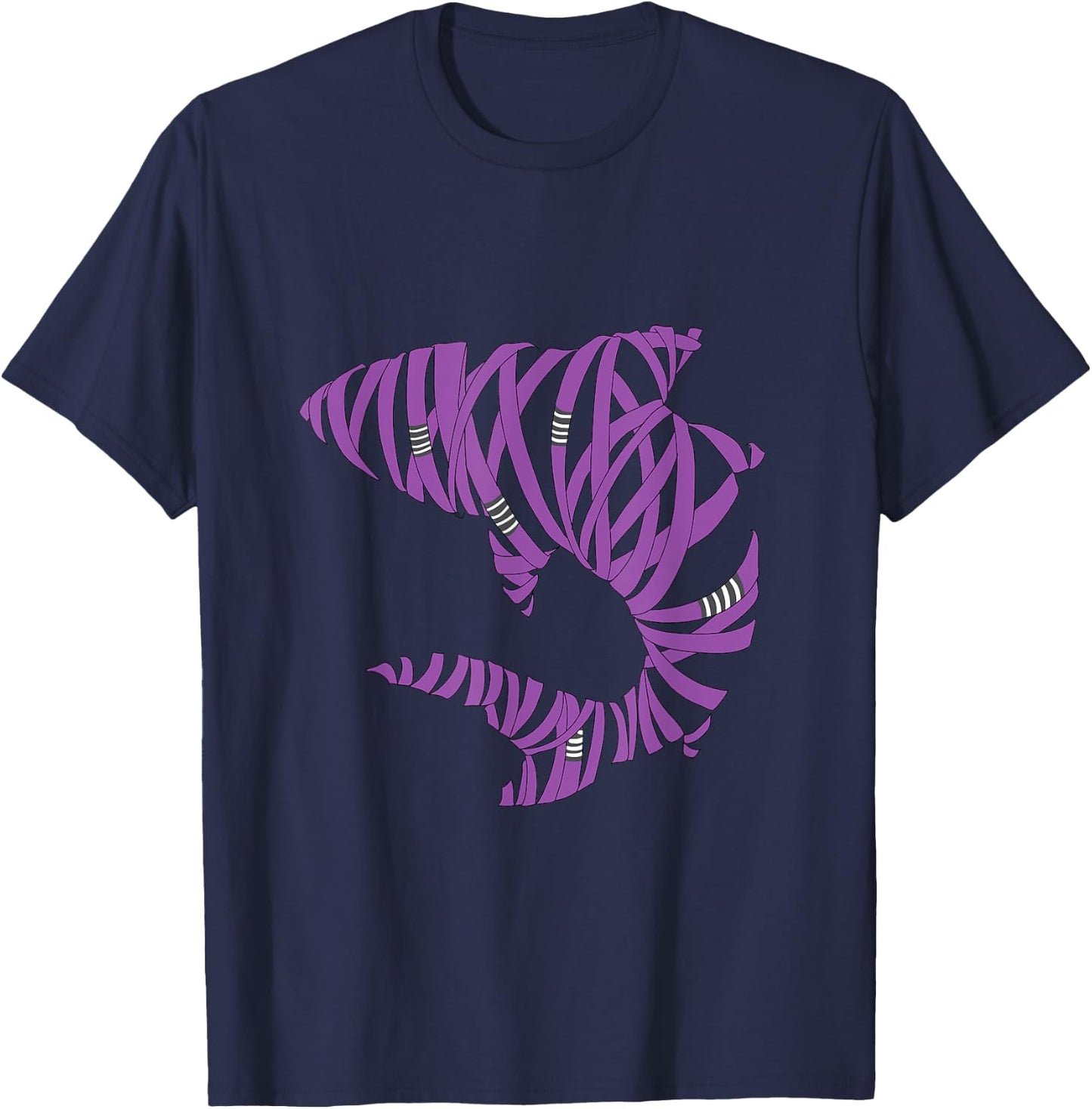 Bjj Jiu Jitsu Belt Shark - Purple Belt T-Shirt - T-Shirt | Navy
