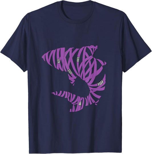 Bjj Jiu Jitsu Belt Shark - Purple Belt T-Shirt - T-Shirt | Navy