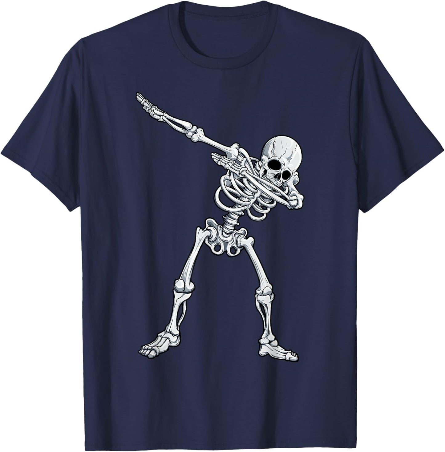 Dabbing Skeleton T Shirt Halloween Kids Boys Men Funny Dab T-Shirt - T-Shirt | Navy