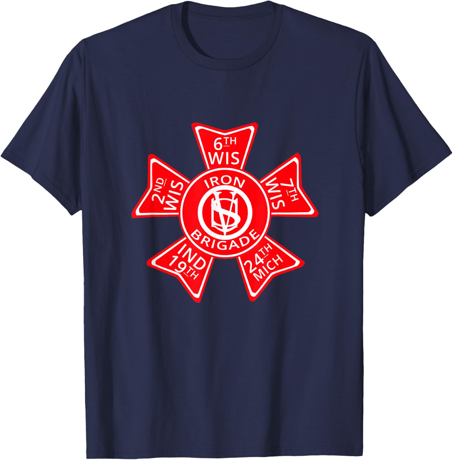 US Civil War Iron Brigade T-Shirt - T-Shirt | Navy