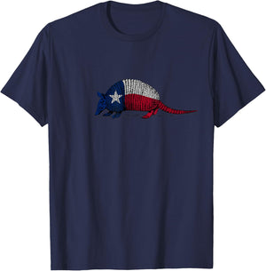 Armadillo Texas Flag T-Shirt - T-Shirt | Navy