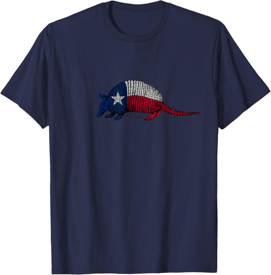 Armadillo Texas Flag T-Shirt - T-Shirt | Navy