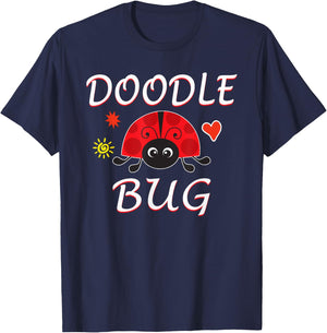 Doodle Bug Funny Doodle Ladybug T-Shirt - T-Shirt | Navy