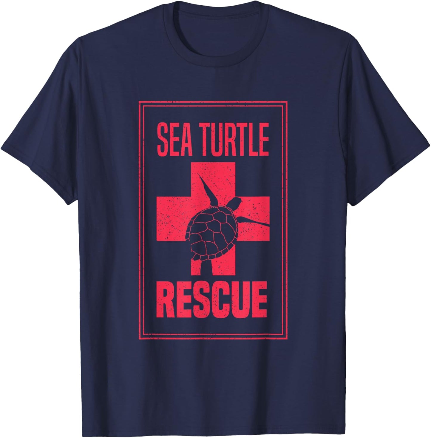Sea Turtle Rescue Shirt Olive Ridley Loggerhead Helper Gift T-Shirt - T-Shirt | Navy