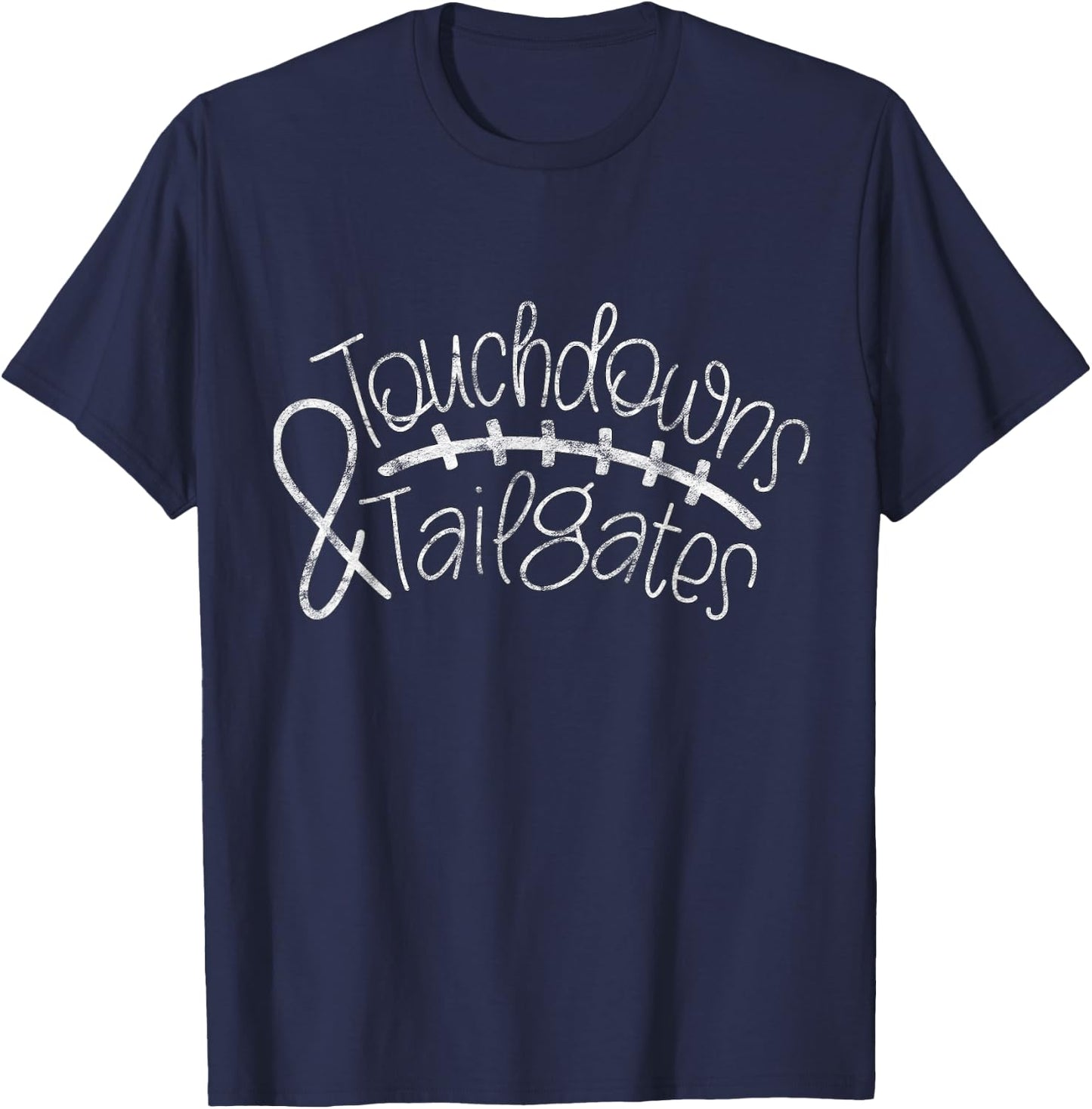 Pretty Cute Touchdowns and Tailgates Gift T-Shirt - T-Shirt | Navy