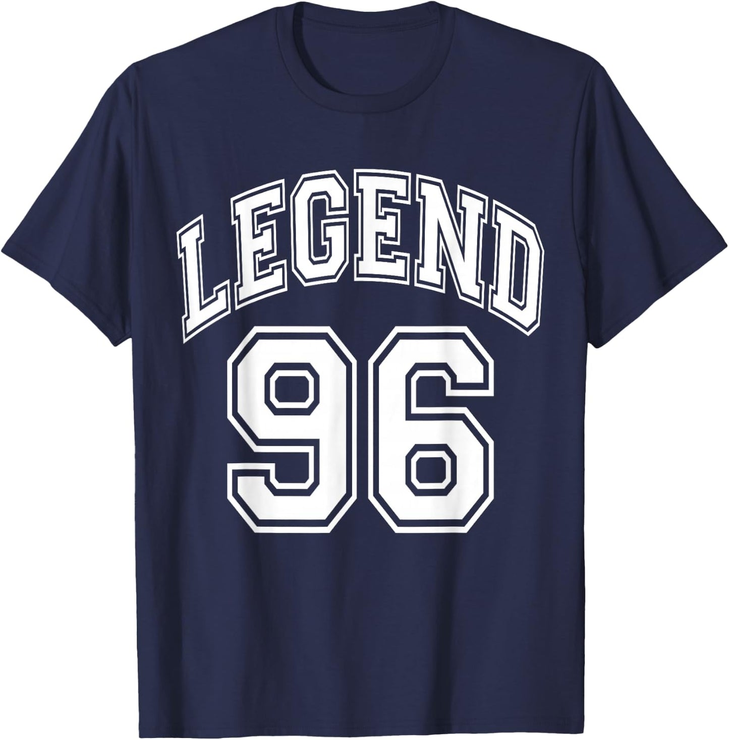 Legend 96 Years Old Number Team 96th Birthday 1996 T-Shirt - T-Shirt | Navy