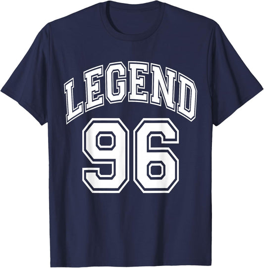 Legend 96 Years Old Number Team 96th Birthday 1996 T-Shirt - T-Shirt | Navy