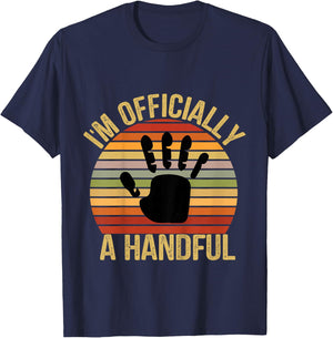 I'm Officially A Handful Five Cute 5th Birthday Turning 5 T-Shirt - T-Shirt | Navy