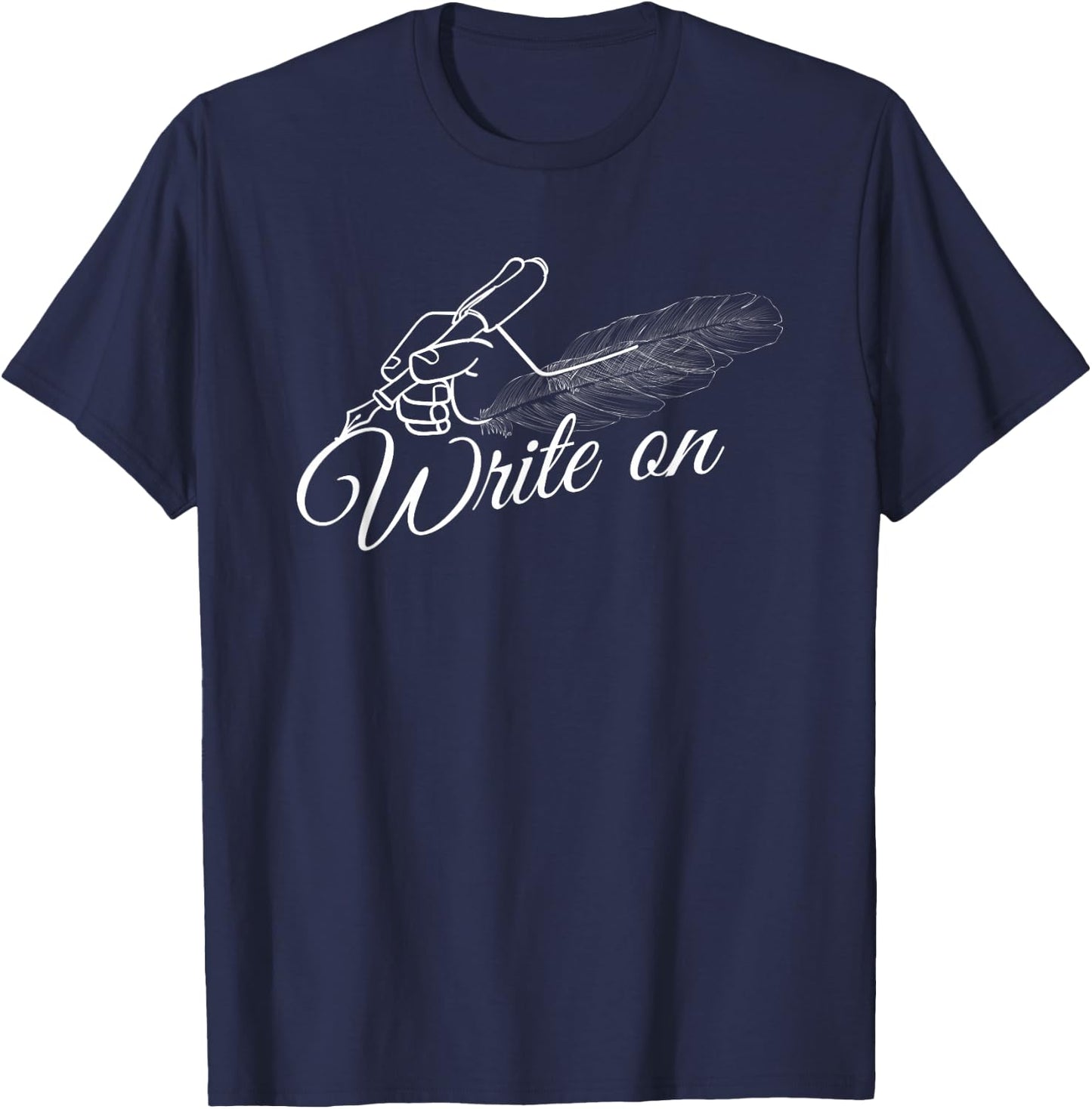 Writing on Graphic Funny Authors Gift T-Shirt - T-Shirt | Navy