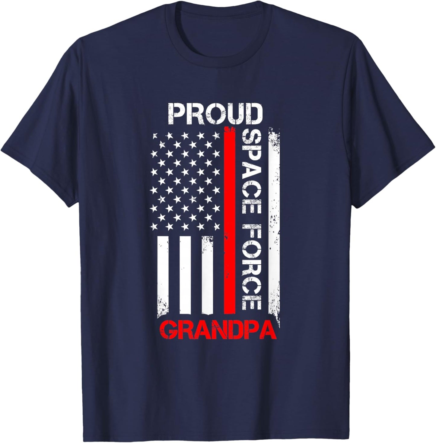 Proud Space Force Grandpa T-Shirt - T-Shirt | Navy